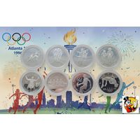 США полный набор 1 доллар 1995 года, Proof. Олимпиада в Атланте. Серебро 900! Сторгуй за свою цену, предложи обмен! S1280