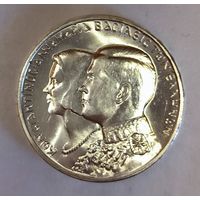 Серебро Греции с рубля! 30 драхм 1964 Королевская свадьба ярчайшее состояние