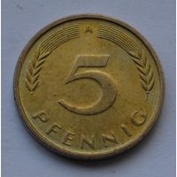 5 пфеннигов 1995 г. A, ФРГ, Германия.