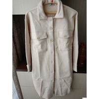 Теплая рубашка- кардиган 48