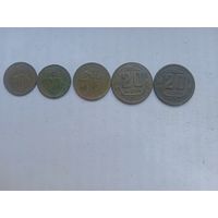 10 копеек 1931, 1933. 15 копеек 1932, 20 копеек 1940 и 1951