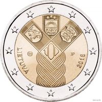 Литва 2 евро 2018 года. "100 лет государствам Балтики". Сторгуй за свою цену, предложи обмен!