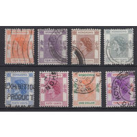 Гонконг /HongKong 1954 Королева Елизавета II часть серии 8 марок SG#178//189 Used