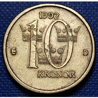 Швеция 10 крон 1992 г.