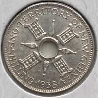 Новая Гвинея 1 шиллинг 1938 г. В холдере
