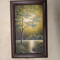 Картина в рамке , маслом на двп , 22х15см. Распродажа коллекции.