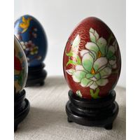Статуэтка Яйцо Клуазоне клуазонне Перегородчатая эмаль с подставкой 6,5 х 4,5см