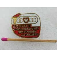 Знак ПНР. 3-я Национальная Спартакиада молодёжи, Краков. 1973. тяжёлая