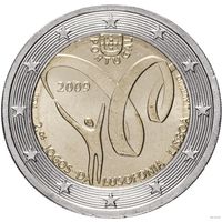2 евро 2009 Португалия Португалоязычные игры UNC из ролла