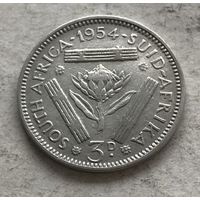 ЮАР 3 пенса 1954 Елизавета II