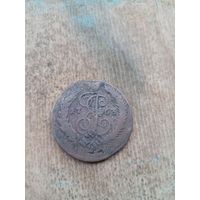 2 копейки 1763г. Перечекан с Барабанов.