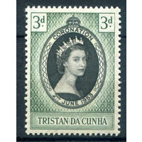 Британские колонии - Тристан-да-Кунья - 1953г. - коронация королевы Елизаветы II - 1 марка - полная серия, MNH [Mi 13]. #2-Bc-60-A-1