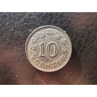 Мальта. 10 центов.1972. С 20 копеек. Распродажа коллекции. Смотрите другие лоты.
