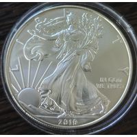 США 1 доллар, 2019 года. Американский серебряный орёл. Унция. UNC