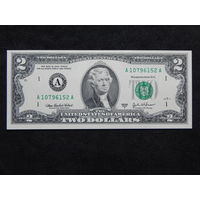 США 2 доллара 2003г.UNC (из пачки).