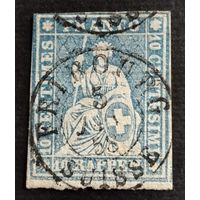 Швейцария. 1854г. Mi 14 ll( второй тип)