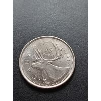 Канада 25 центов 2010 г.