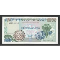 Гана 1000 седи 1996 года. Большой формат. Тип Р-29b. Состояние UNC