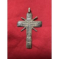 Крестик нательный старинный "Штурвал"