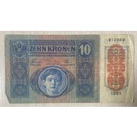 Банкнота 10 крон 1915 год. Австро-Венгрия. С рубля без МЦ.