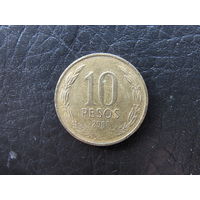 Чили. 10 песо. 2000. С 20 копеек. Распродажа коллекции. Смотрите другие лоты.