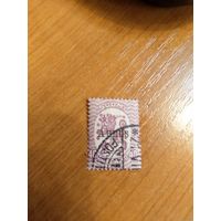 1919 Гражданская война в России оккупация Финляндией Олонца отличная сохранность след от лёгкой наклейки без дыр герб (2-4)