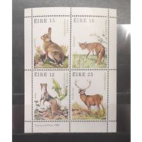 Ирландия. 1980 год. Фауна. Блок (малый лист, сцепка 4 марки) (675)