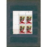 СССР, 1964,  ЯГОДЫ,**  1м в, /блок, чистая  цена за кварт