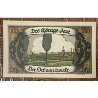 Нодгельд 75 пфеннигов 1921 год. Кёнигсауэ. Веймарская республика
