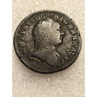 Австрия 1 крейцер 1763 года. Буква "K" - Кремница