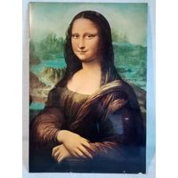 Леонардо да Винчи Мона Лиза 34х49 см репродукция на фанере под лаком СССР