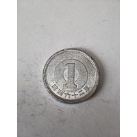 Япония 1 йена 1987