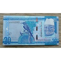 Werty71 Гамбия 20 даласи 2015 UNC банкнота