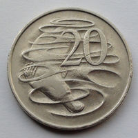 Австралия 20 центов. 1966 г.