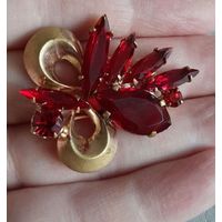 Винтажная брошь. Чехословакия.