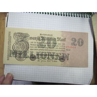 20000000(Двадцать миллионов) марок 1923 г. с рубля!