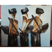 Абстрактная картина маслом (большая)