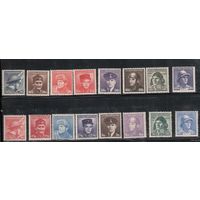 Чехословакия-1945, (Мих.439-454) ** , 2-я мировая война, Герои (полная серия)