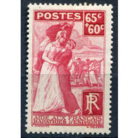 Франция - 1938г. - Французская помощь репатриантам из Испании - 1 марка - полная серия, MH [Mi 432]. #2-Fr-49-A-2