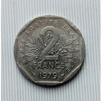 2 франка 1979 года Франция. Пятая Республика. Достойный сохран!