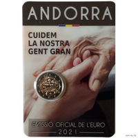 2 евро 2021 Андорра Забота о пожилых людях BU