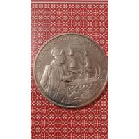 Острова святой Елены и вознесения 50 пенсов 1986 парусник и Наполеон