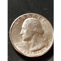 США 25 центов 1976 D, 200 лет Независимости.