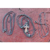 3 цепочки серебро