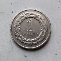 1 злотый 1992 года Польша. Третья Республика.