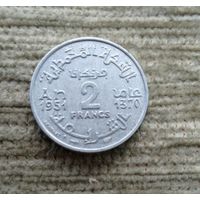 Werty71 Марокко 2 франка 1951
