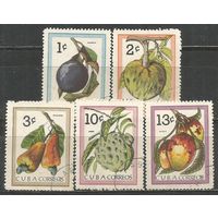 Куба. Фрукты. 1963г. Mi#859-63. Серия.