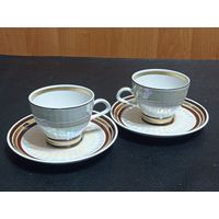 Кофейная пара фарфор , перламутр СССР