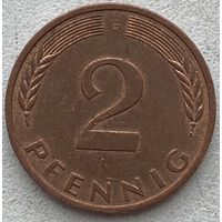 Германия 2 пфеннига 1977 г. G