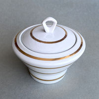 Сахарница белая с золотом Дулёво СССР